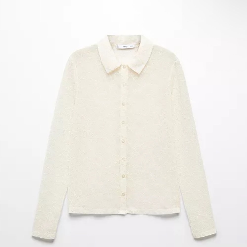 mango women lace shirt